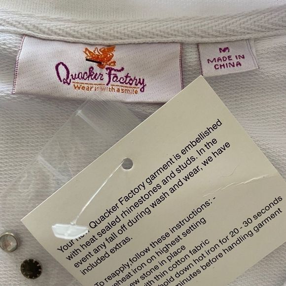 Quacker Factory Sz M ZIP Up Vest French Terry NWT - Picture 4 of 4